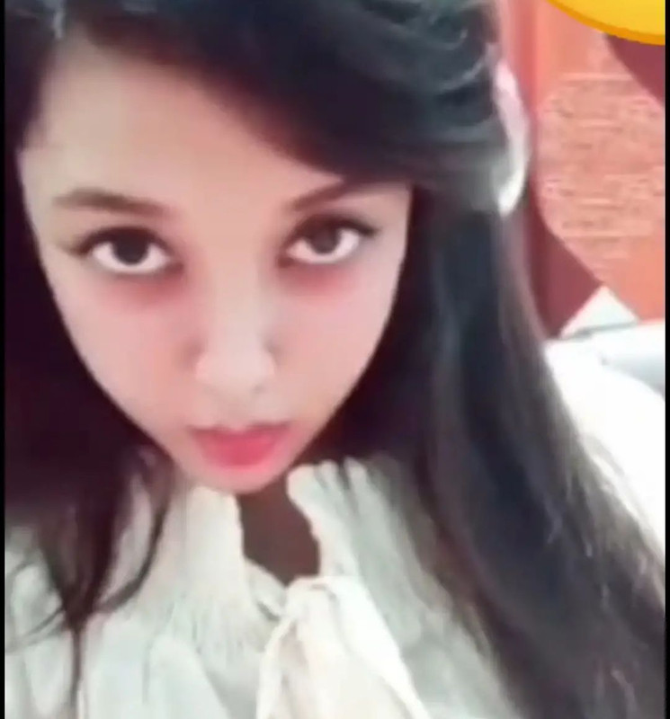 Sweet girlfriend showing boobs on video call