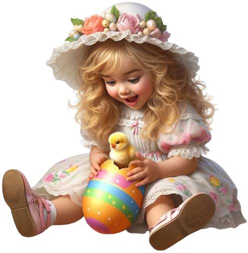 EasterGirl&Chick11AImadeByLoriM3-24