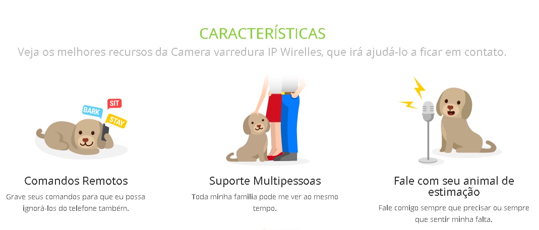 Cmera de Segurana Wifi IP Monitor e Varredura 360 Smarthot