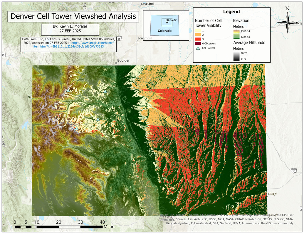 Cell Tower Elevation Map