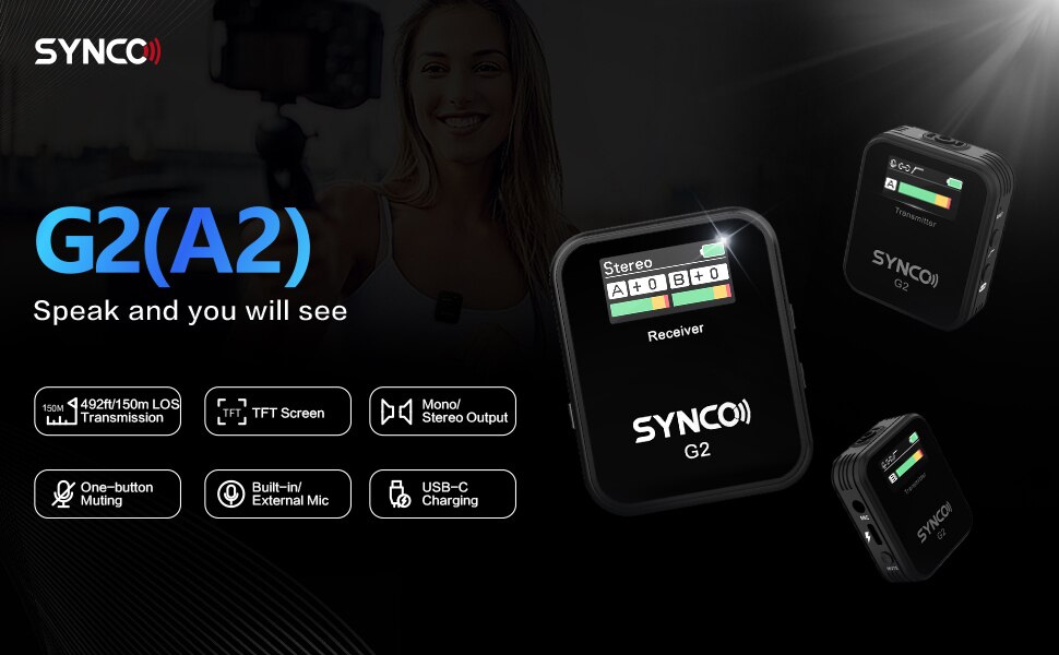 jual Synco G2 (A2) Wireless Mic - 2 Transmitter harga murah