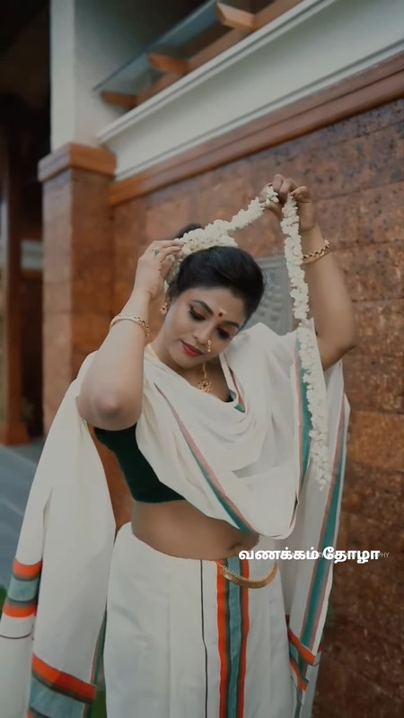 Iniya Sexy navel in Onam Photoshoot.webm_snapshot_00.04.348