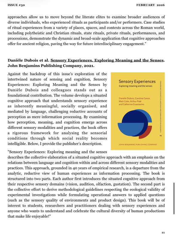 Review of Sensory Experiences in ISA TG07 Newsletter, Issue #30, February 2026