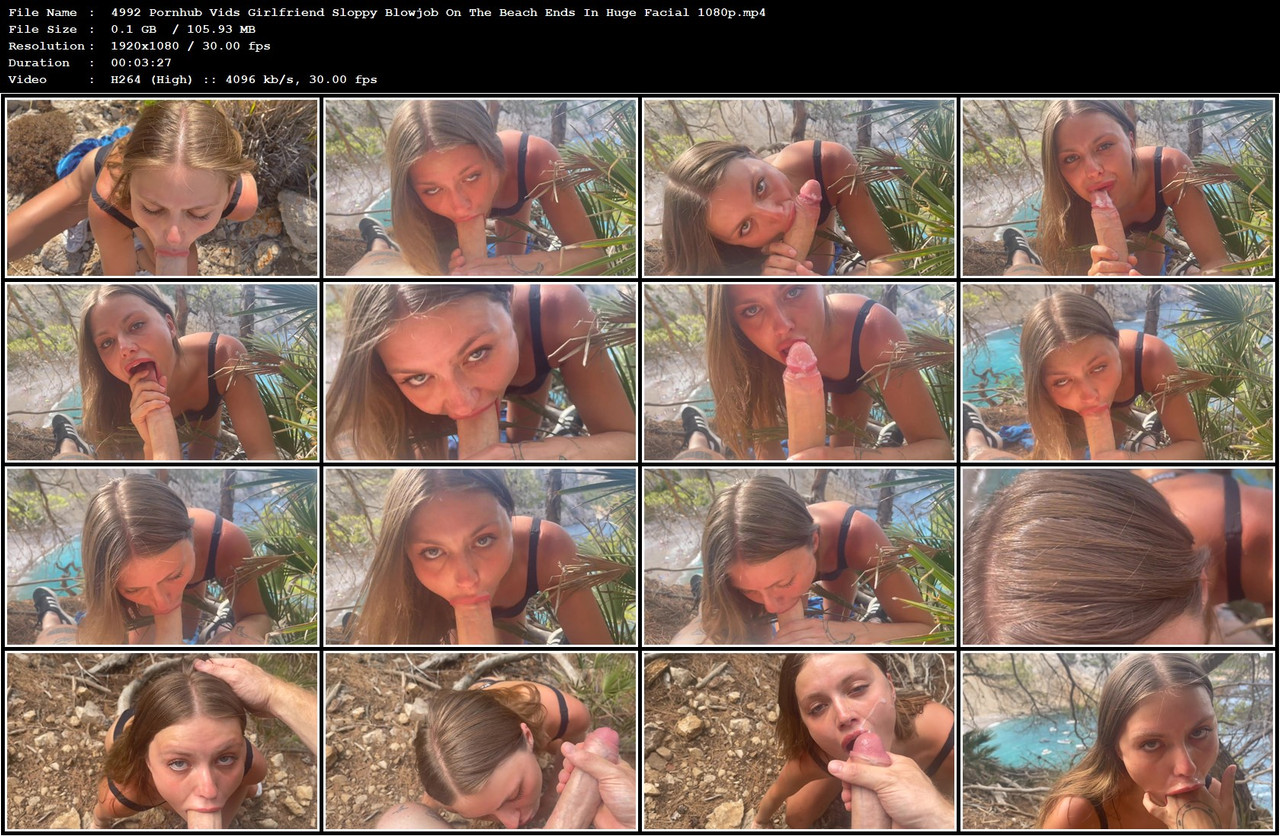 4992 Pornhub Vids Girlfriend Sloppy Blowjob On The Beach Ends In Huge Facial 1080p mp4