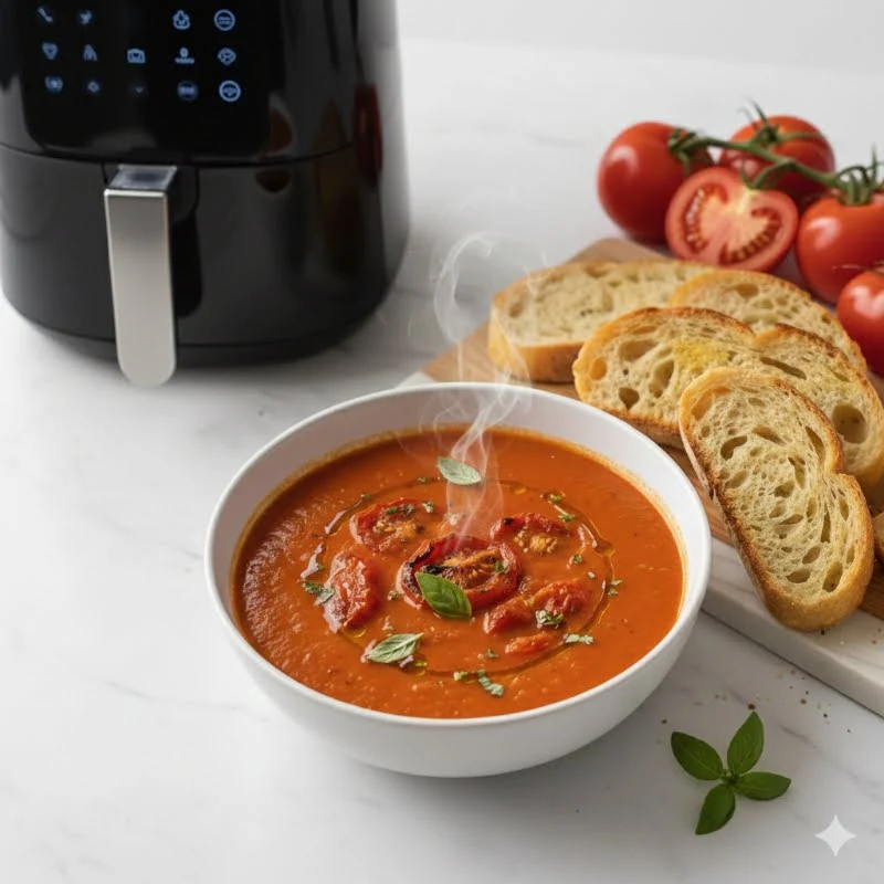 Servierte knusprige Airfryer Pommes in einer Schale