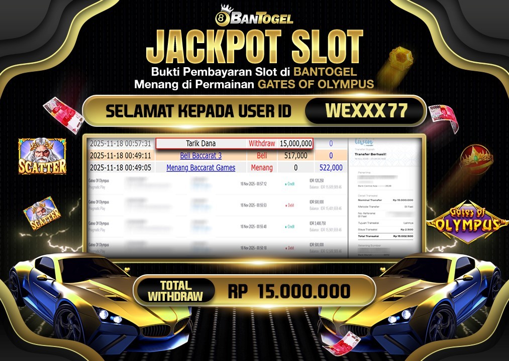 BUKTI JACKPOT LUNAS BANTOGEL