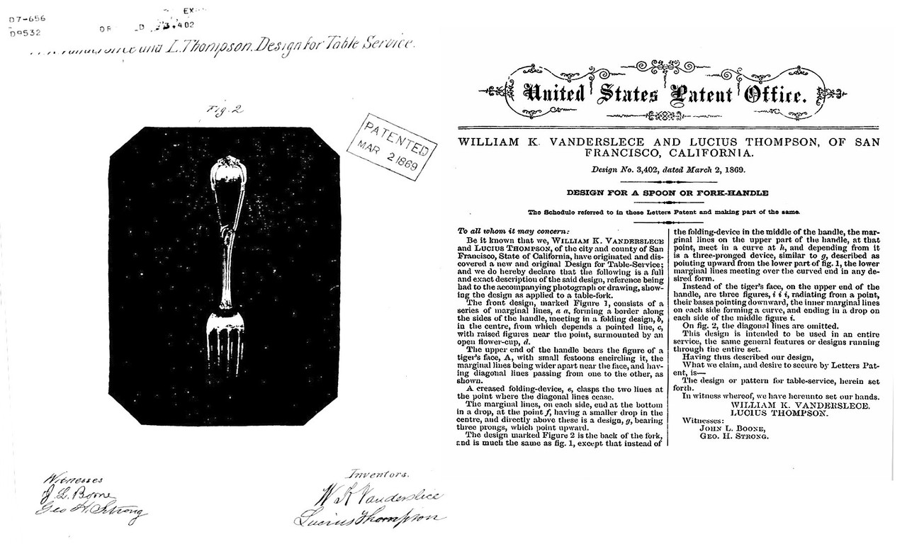 vanderslice gargoyle patent D3402 1869 composite