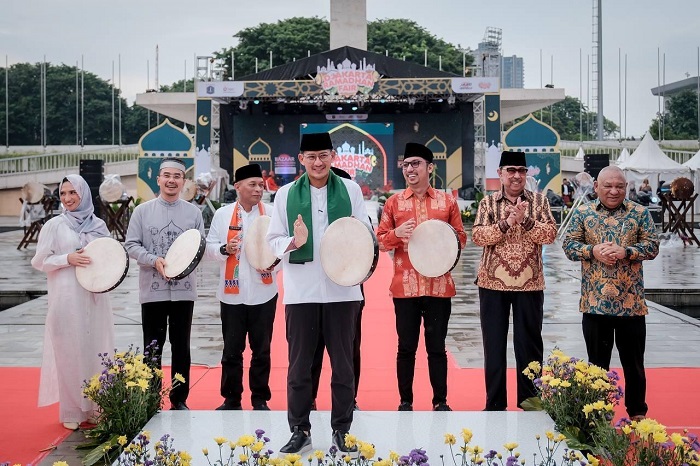 Menteri Pariwisata dan Ekonomi Kreatif/Kepala Badan Pariwisata dan Ekonomi Kreatif (Menparekraf/Kabaparekraf) Sandiaga Salahuddin Uno membuka secara resmi 