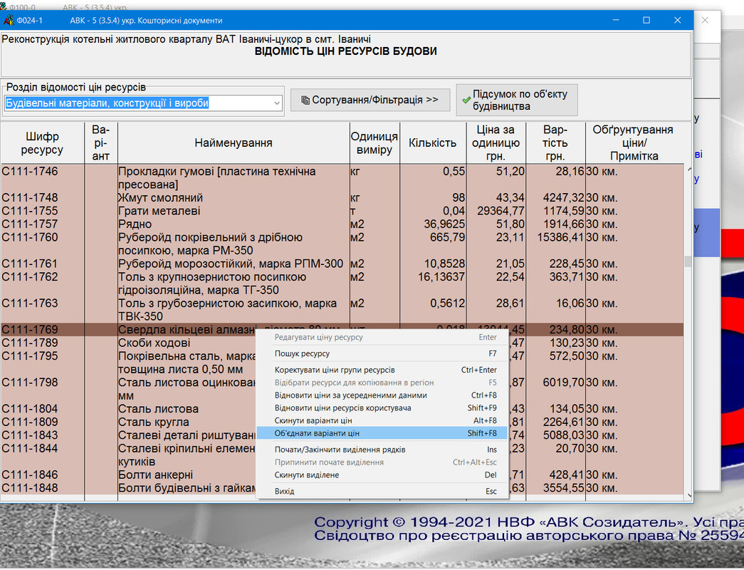 Варианты цен