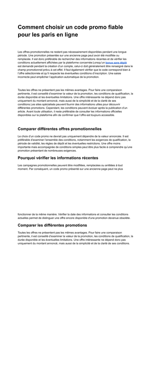 Votre guide pour dénicher une promotion avantageuse