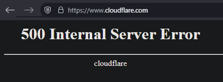 Cloudflare Fehler 500