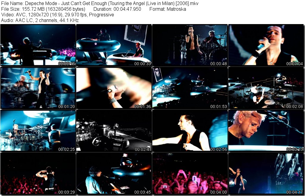 HD > Depeche Mode - Just Can't Get Enough (Touring the Angel (Live in Milan)  [2006]