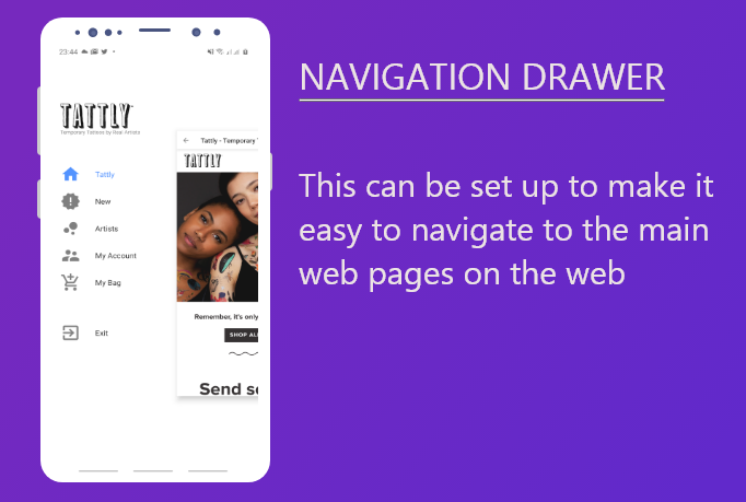Webview with navigation drawer  - 9