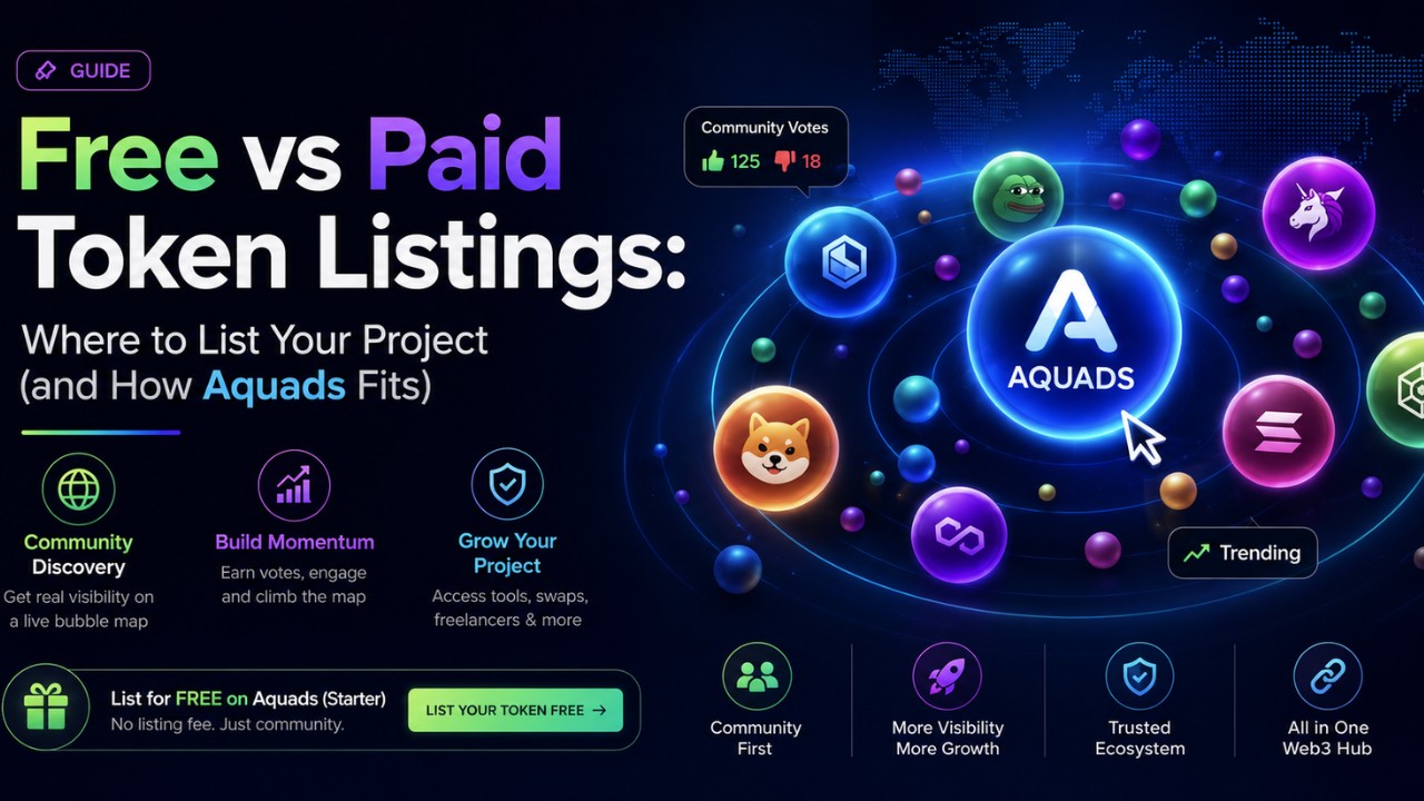 Where to list your token (free vs paid)
