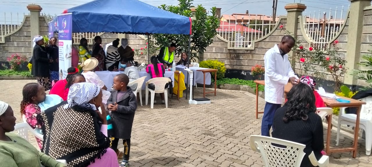 A community health outreach event.