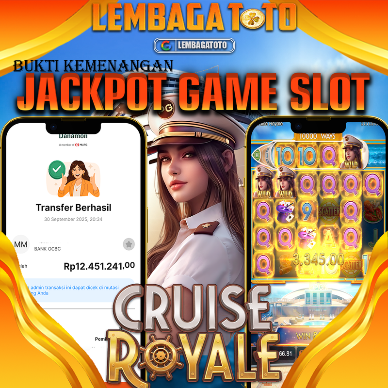 BUKTI JACKPOT 01 OCTOBER LEMBAGATOTO CRUISE ROYALE Rp.12.451.241,- LUNAS