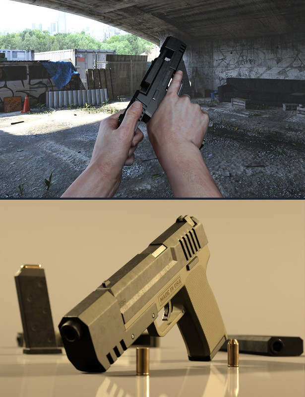 KACC G9R Pistol and Poses for Genesis 8