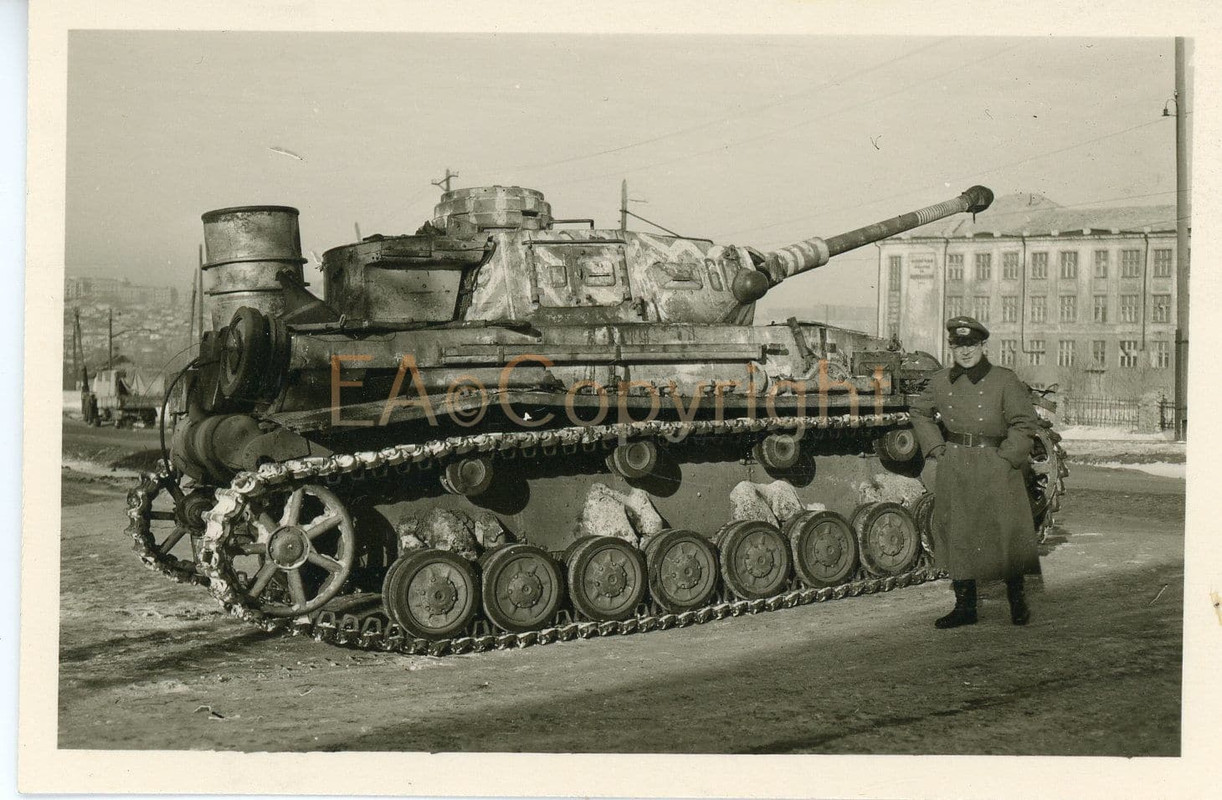 Panzer IV Tank tarn camo Langrohr Abschüsse 1943
