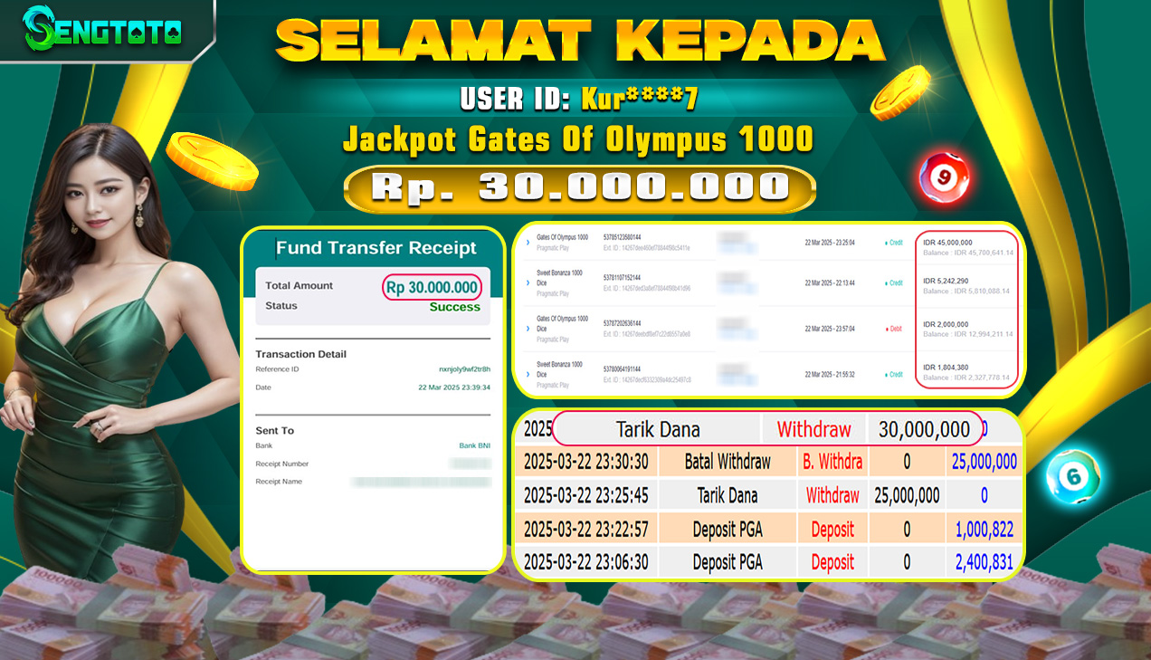 BUKTI PEMBAYARAN SLOT GATE OF OLYMPUS 1000 DICE