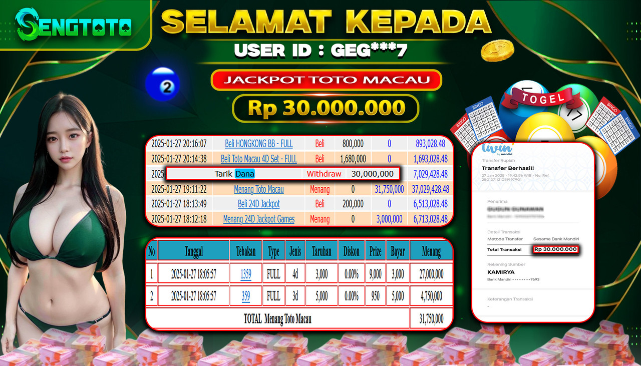 BUKTI PEMBAYARAN TOGEL TOTO MACAU