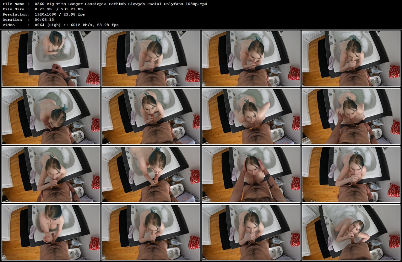 0560 Big Tits Banger Cassiepia Bathtub Blowjob Facial Onlyfans 1080p mp4