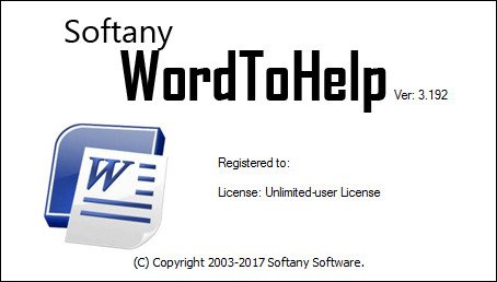 Softany WordToHelp version 3.27 Softany WordToHelp version 3.27