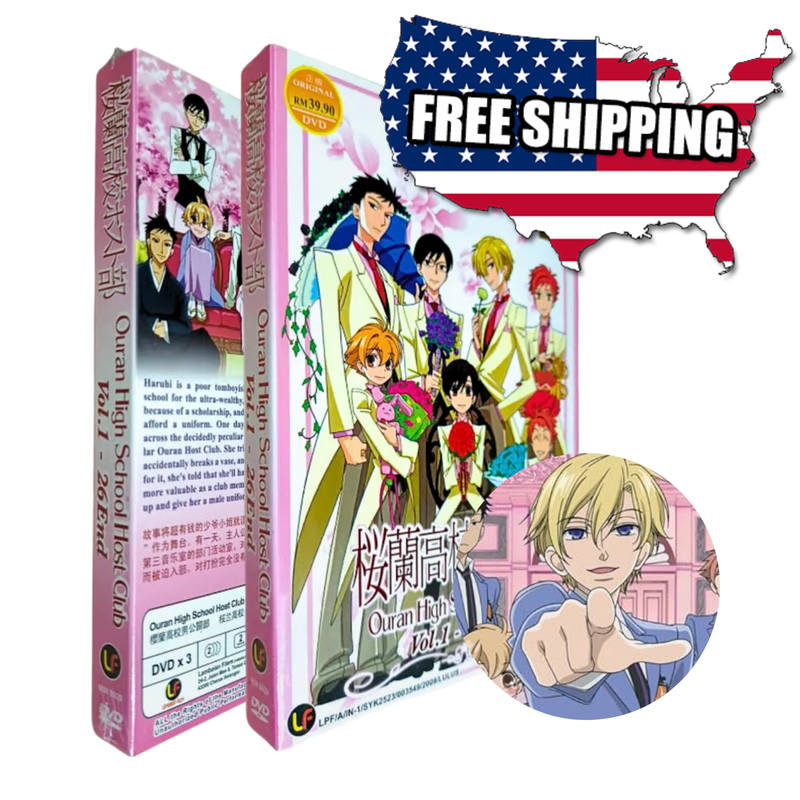 DVD Anime Ouran High School Host Club (Vol. 1 - 26 End) Eng Dub