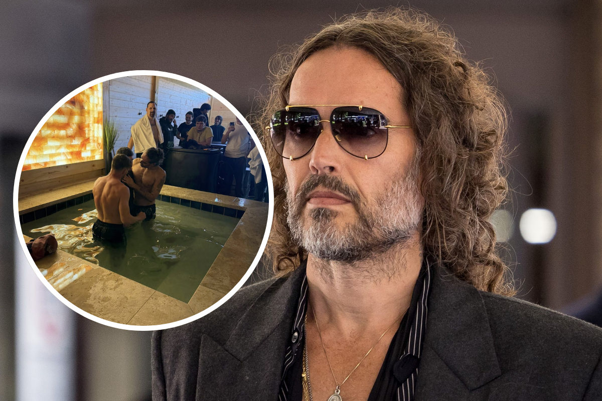 Russell Brand heads to court to face disturbing charges against two more women just days after baptizing over 20 people in Arkansas gym's hot tub