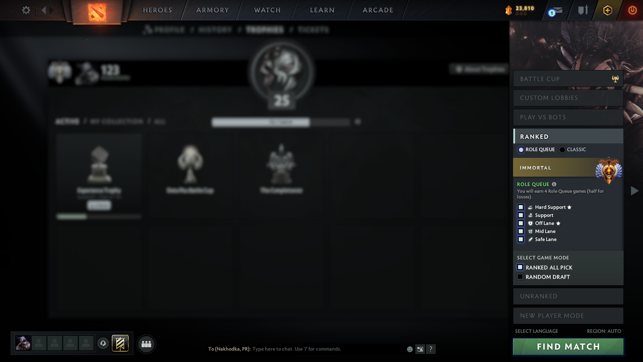 Dota 2 Account  MMR