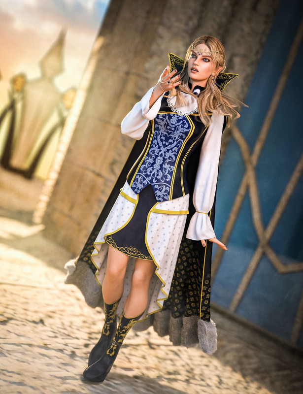 dForce Elven Delegate Outfit for Genesis 9, 8, and 8.1