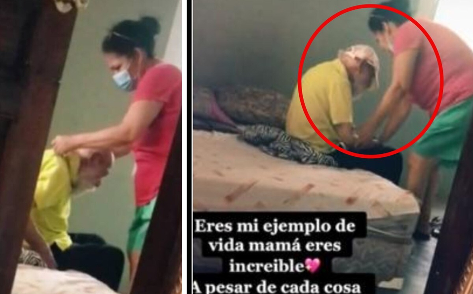Mujer abandonada por esposo cuida a su ex-suegro de 98 años y se hace viral