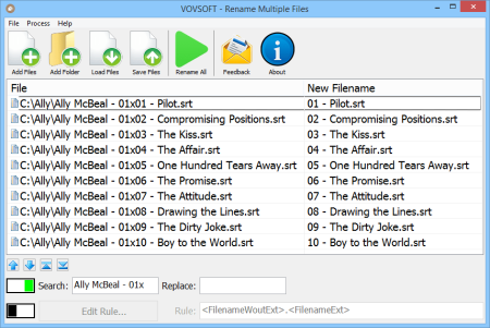 VovSoft Rename Multiple Files 2.0 VovSoft Rename Multiple Files 2.0