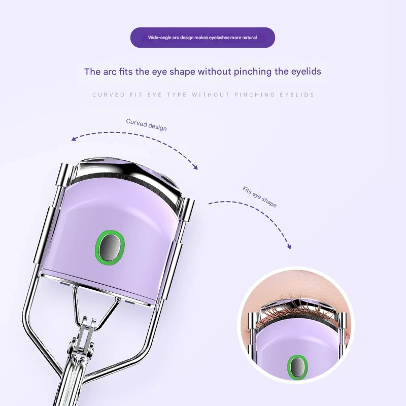 Heated Eyelash Curler with 2 Temperature Controls, Long-Lasting Curl(pink)