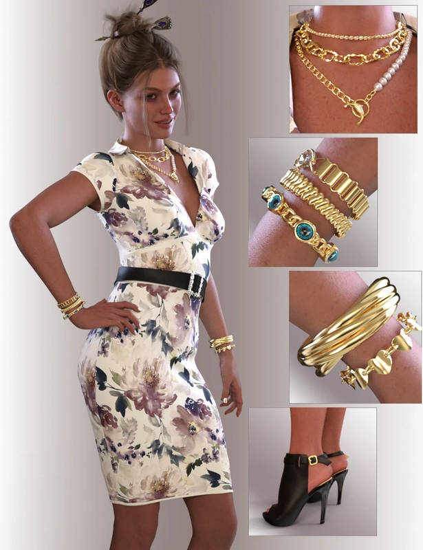 dForce Elvina Outfit for Genesis 9 Feminine