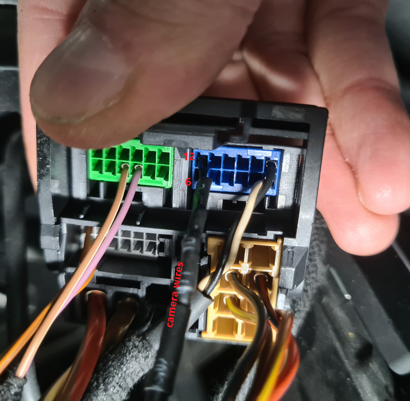 connector with camera wires
