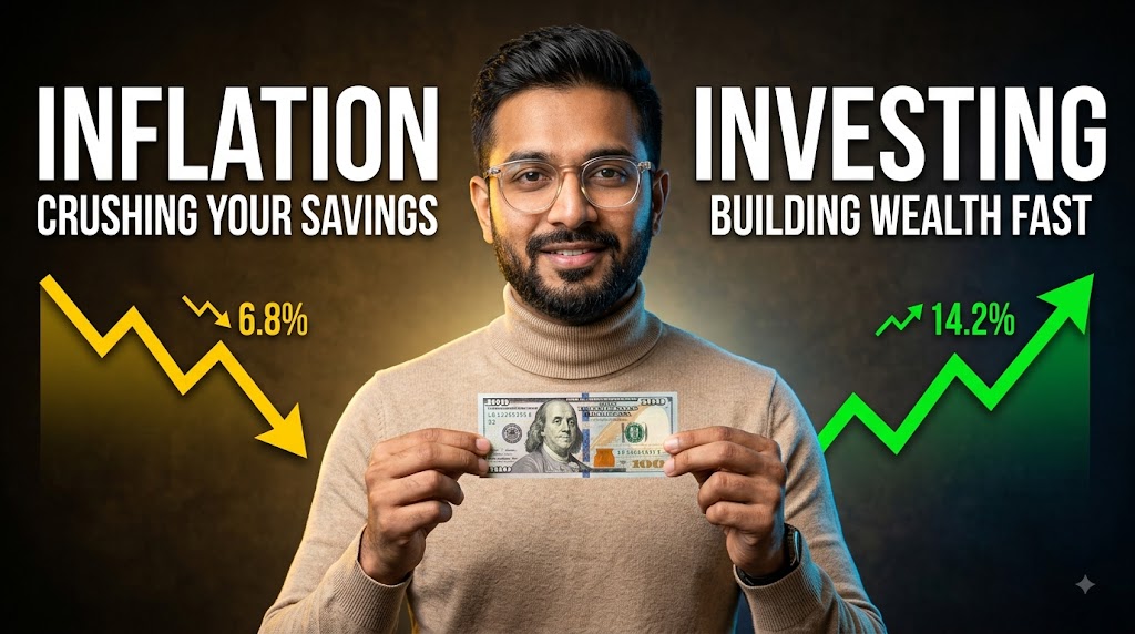 AI-generated example result for the youtube-thumbnail prompt: Finance & Money YouTube Thumbnail AI Prompt #7 – Single-Scene Composition