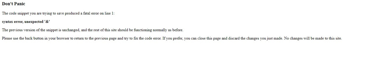 Fatal error