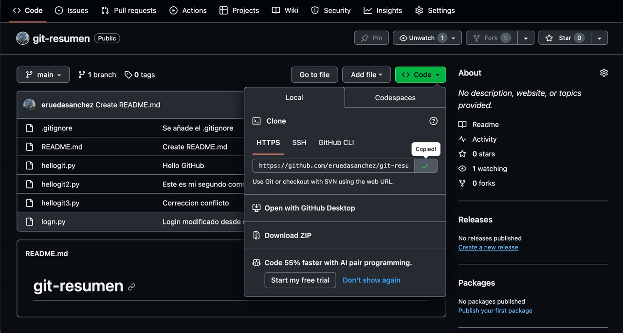 Clonando repositorio Git clone