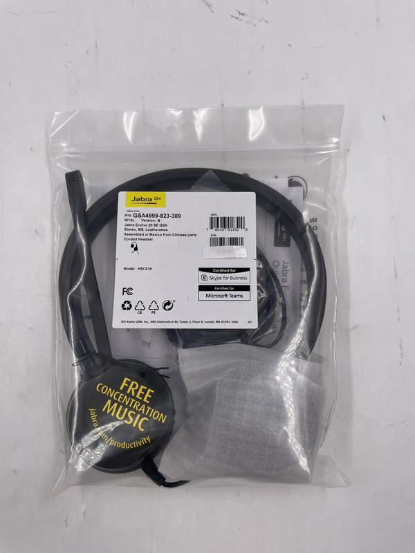 JABRA EVOLVE 20SE MS STEREO HEADSET GSA4999-823-309