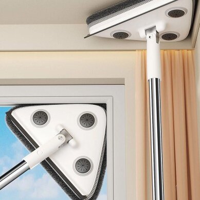 10-Pack Window Cleaning Sets – Each with Rod, Triangular Head & 2 Cloths