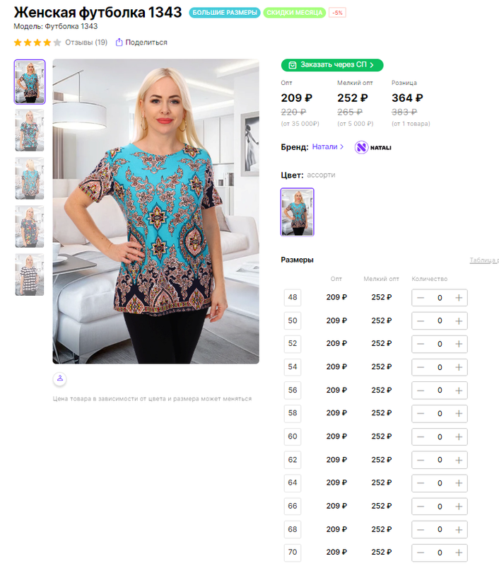 2024-04-03 20-43-34 Женская футболка 1343 цвет ассорти рисунок узоры купить в интернет-магазине Ната