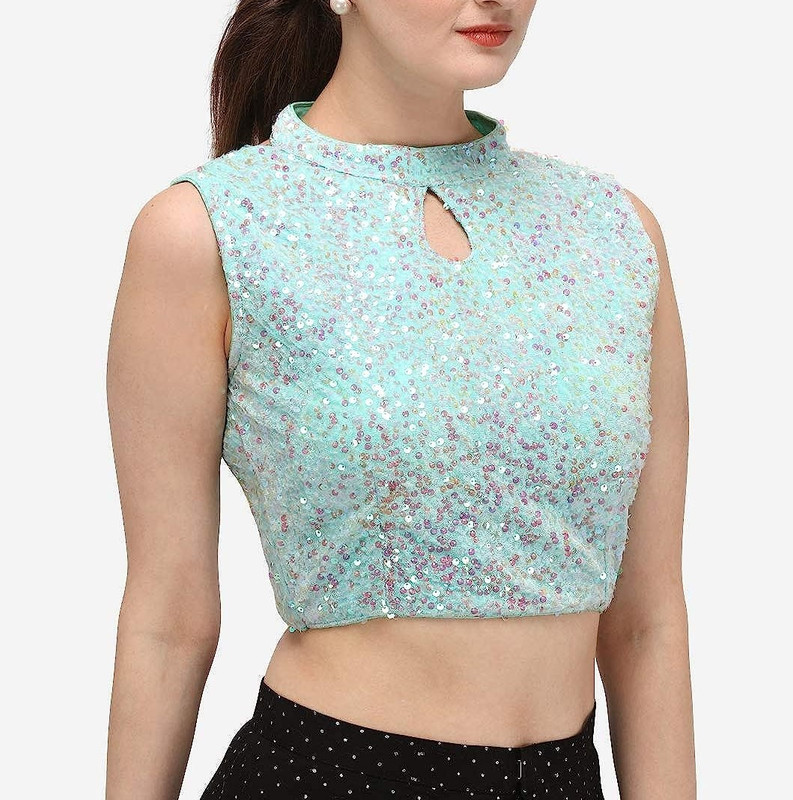 Para mujeres Blusa de Terciopelo Feliz con Lentellera Trabajo Étnico Prendas de Fiesta Túnica Prenda para el torso recortada - Imagen 9 de 18