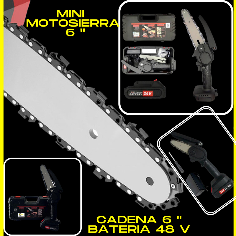 MINI MOTOSIERRA 48 V - CAJA PLASTICA