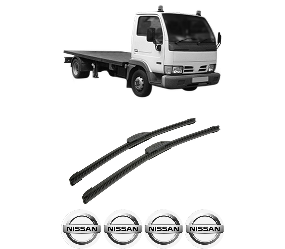 Set stergatoare auto NISSAN CABSTAR E (TL_, VL_) din 1998-2006, pentru parbriz auto, 2 bucati, Bosch Aerotwin Retrofit, din cauciuc siliconat rezistent, 4 Stickere Auto NISSAN