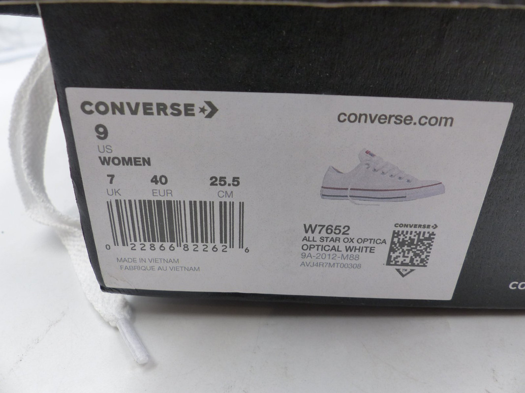 CONVERSE CHUCK TAYLOR ALL STAR LOW WHITE WMNS US 9 EUR 40 AVJ4R7MT00308