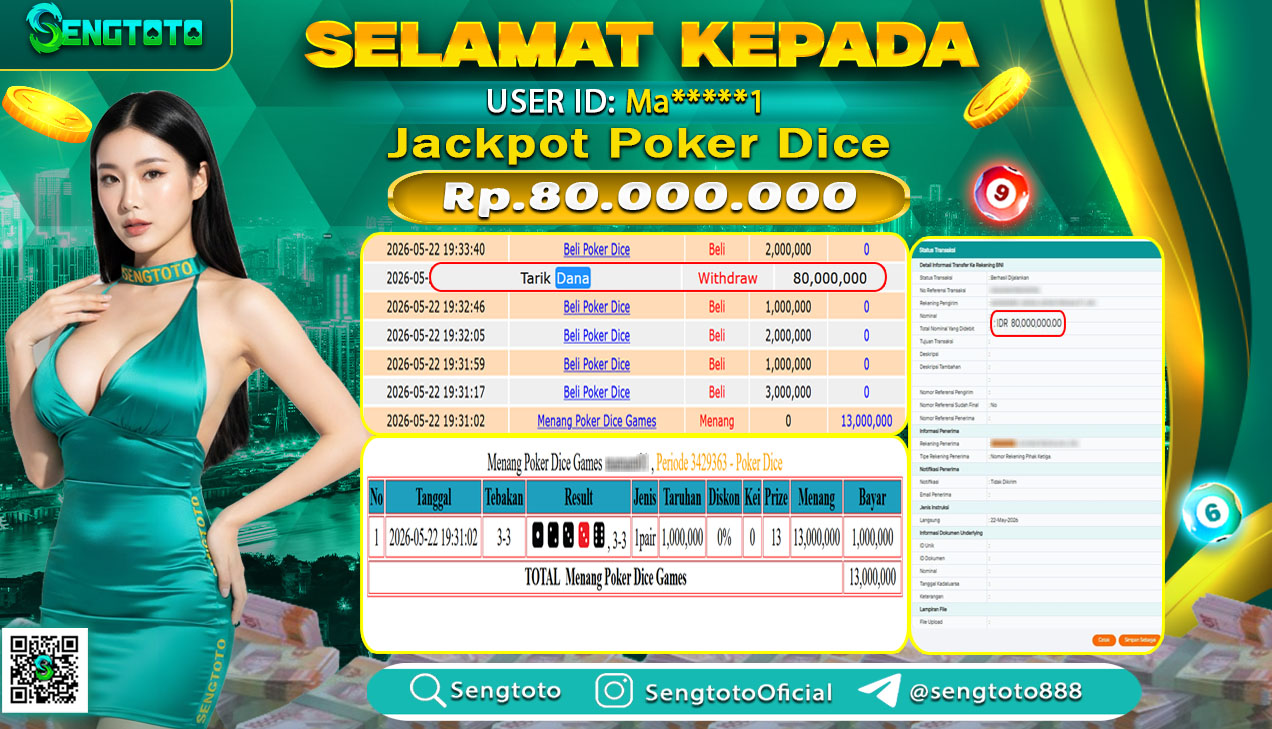 BUKTI PEMBAYARAN LIVEGAME POKER DICE