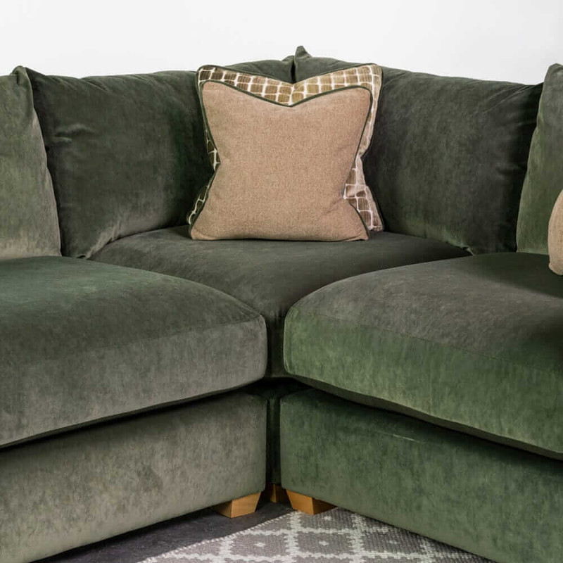 Forest green corner sofa deals