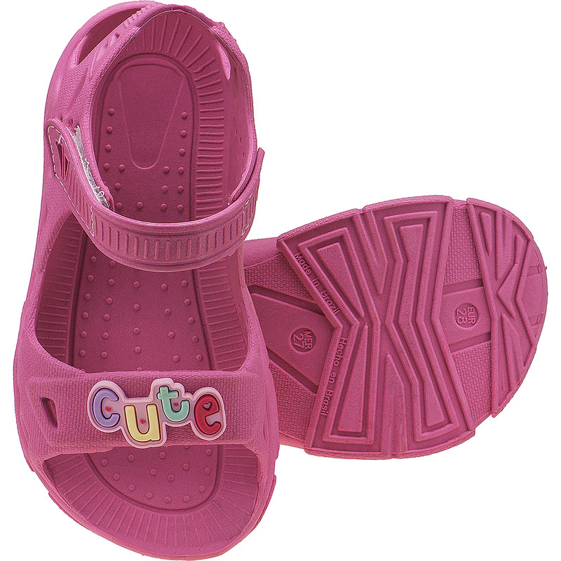 Sandália Papete com Velcro Decorada Cute miniatura 4