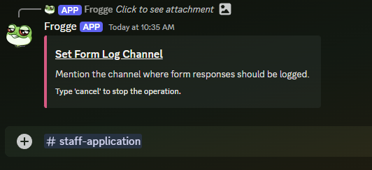 Log Channel Set
