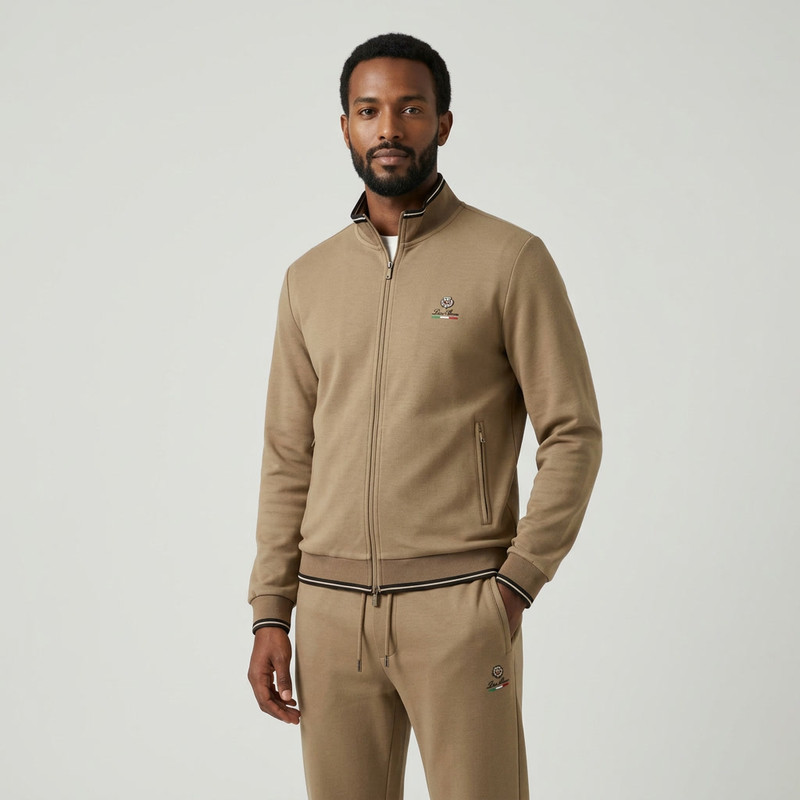 Casual men wear outfit displayed on an Ethiopian model with clean studio lighting and high detail